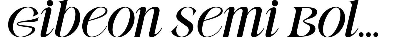 Gibeon Semi Bold Italic